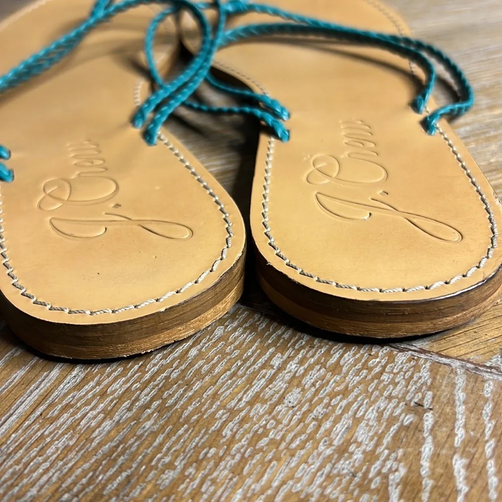 J. CREW Green Braided Thong Sandals 11 - Picture 6 of 7